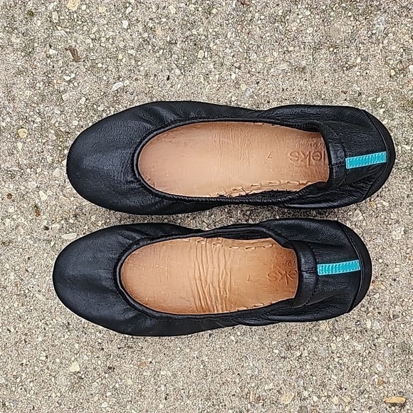 TIEKS by Gavrieli Slip-On Ballet Flats Shoes Black Leather Flat black leather 7 - Picture 3 of 9